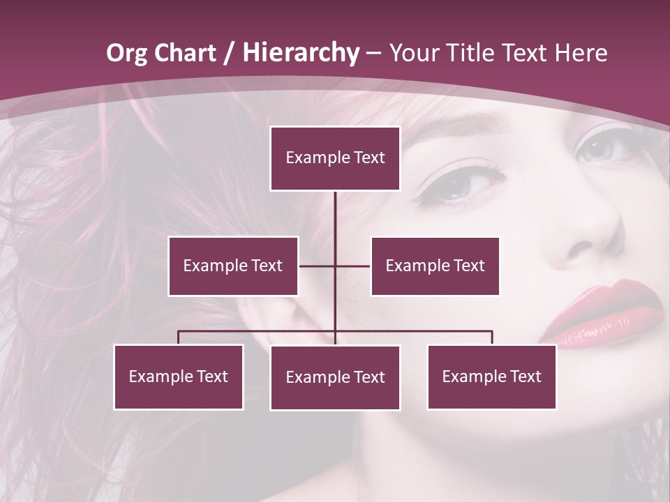 A Woman With Pink Hair And Red Lipstick PowerPoint Template