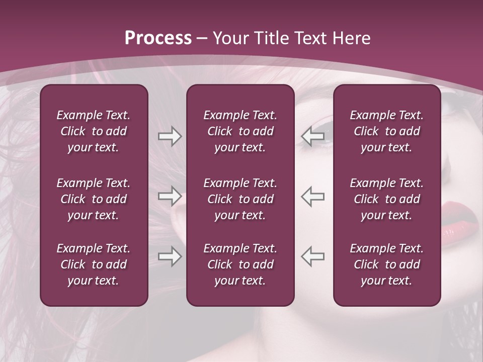 A Woman With Pink Hair And Red Lipstick PowerPoint Template