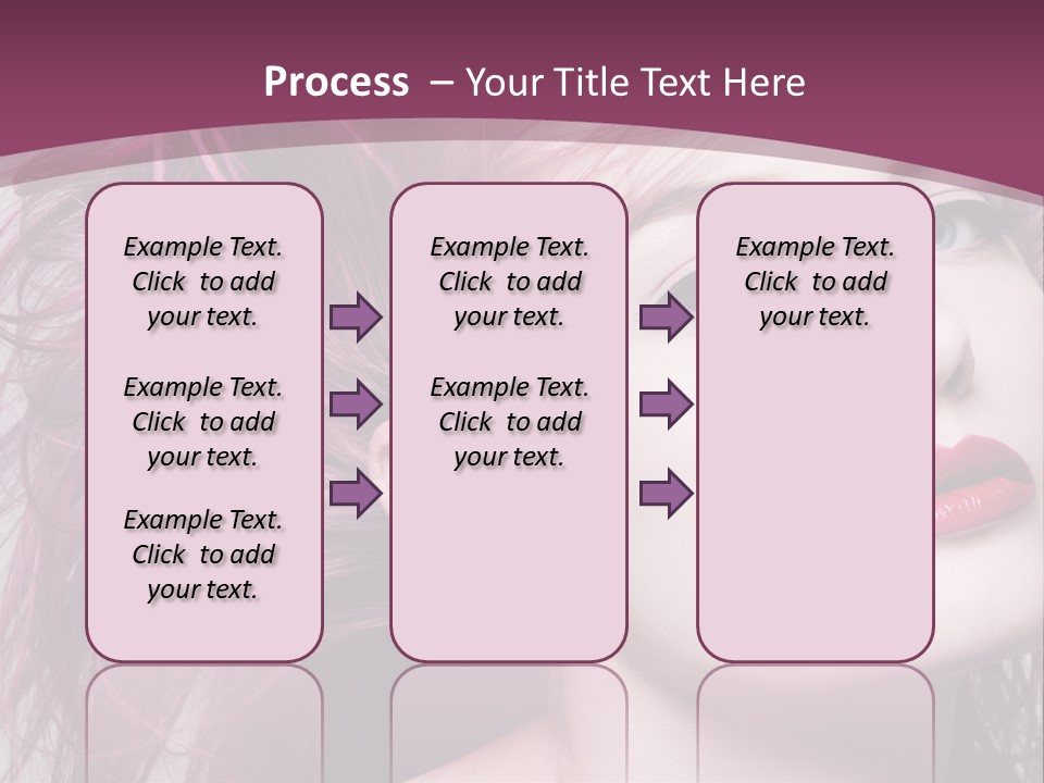 A Woman With Pink Hair And Red Lipstick PowerPoint Template