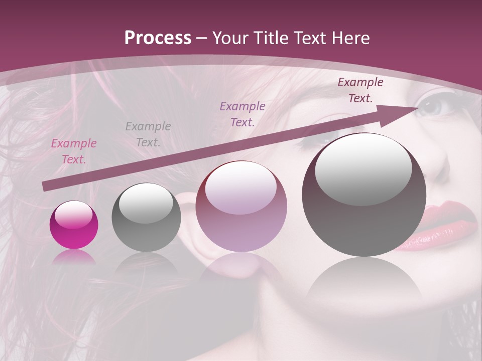A Woman With Pink Hair And Red Lipstick PowerPoint Template