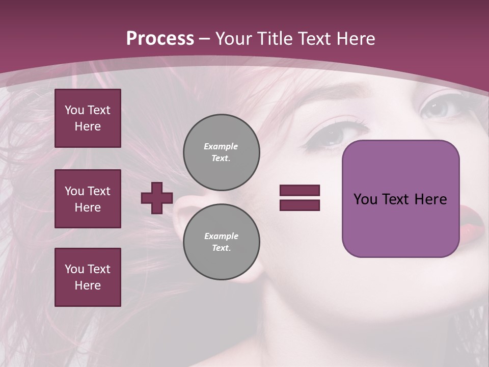 A Woman With Pink Hair And Red Lipstick PowerPoint Template