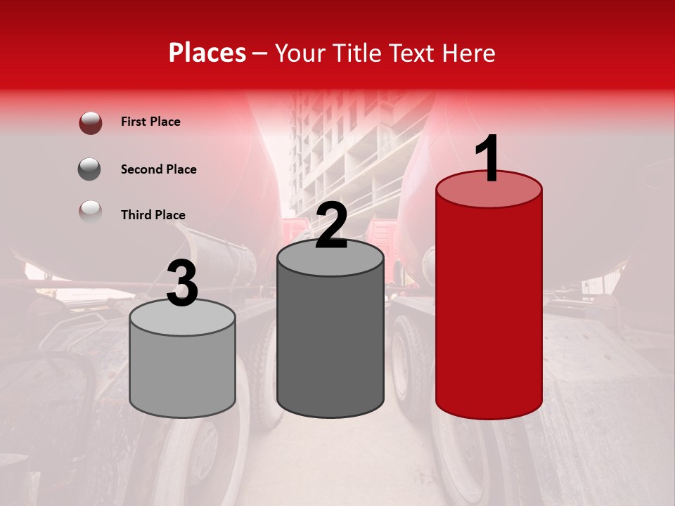 Two Industry Truck PowerPoint Template