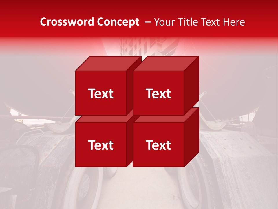 Two Industry Truck PowerPoint Template