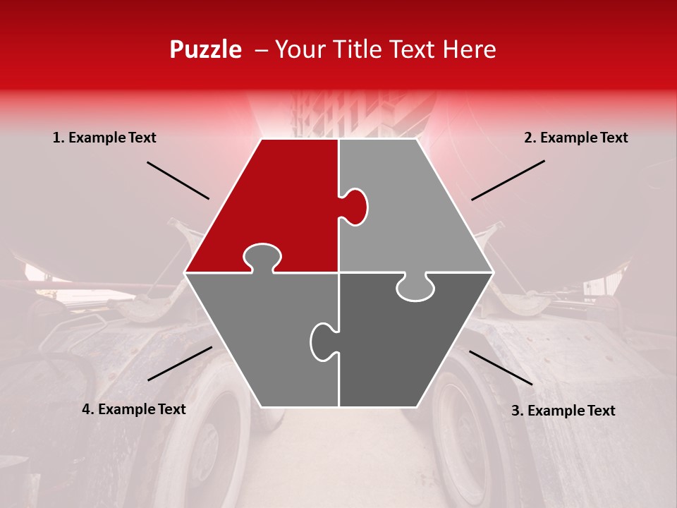 Two Industry Truck PowerPoint Template
