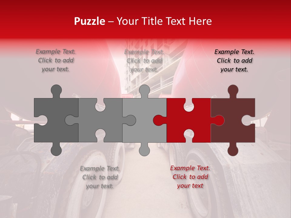 Two Industry Truck PowerPoint Template