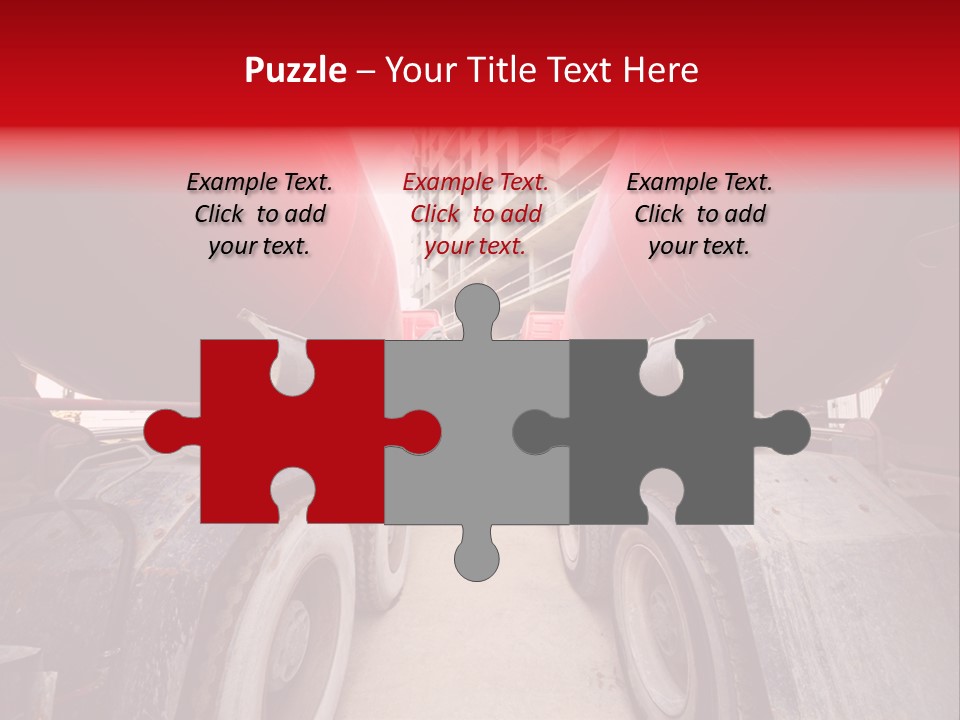 Two Industry Truck PowerPoint Template