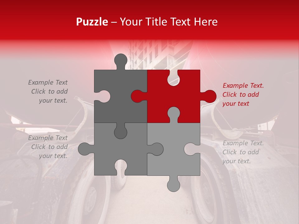 Two Industry Truck PowerPoint Template