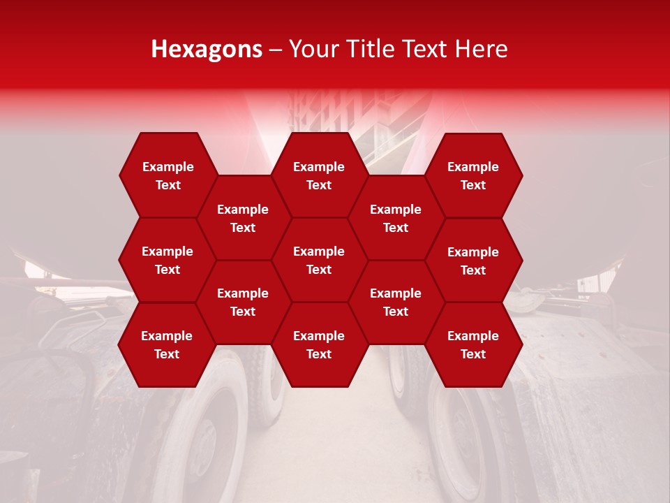 Two Industry Truck PowerPoint Template