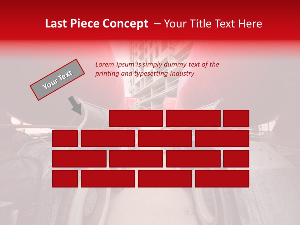 Two Industry Truck PowerPoint Template