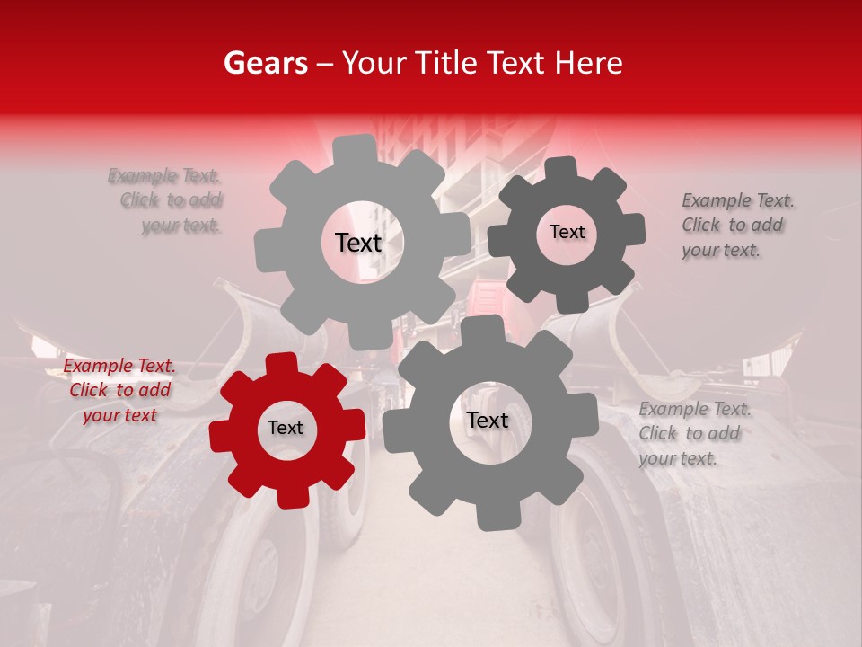 Two Industry Truck PowerPoint Template