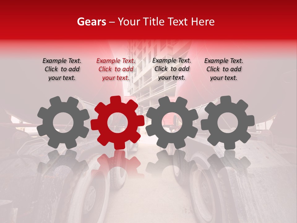 Two Industry Truck PowerPoint Template