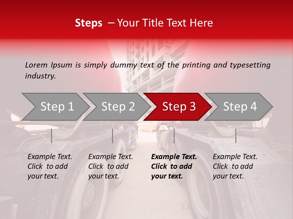 Two Industry Truck PowerPoint Template