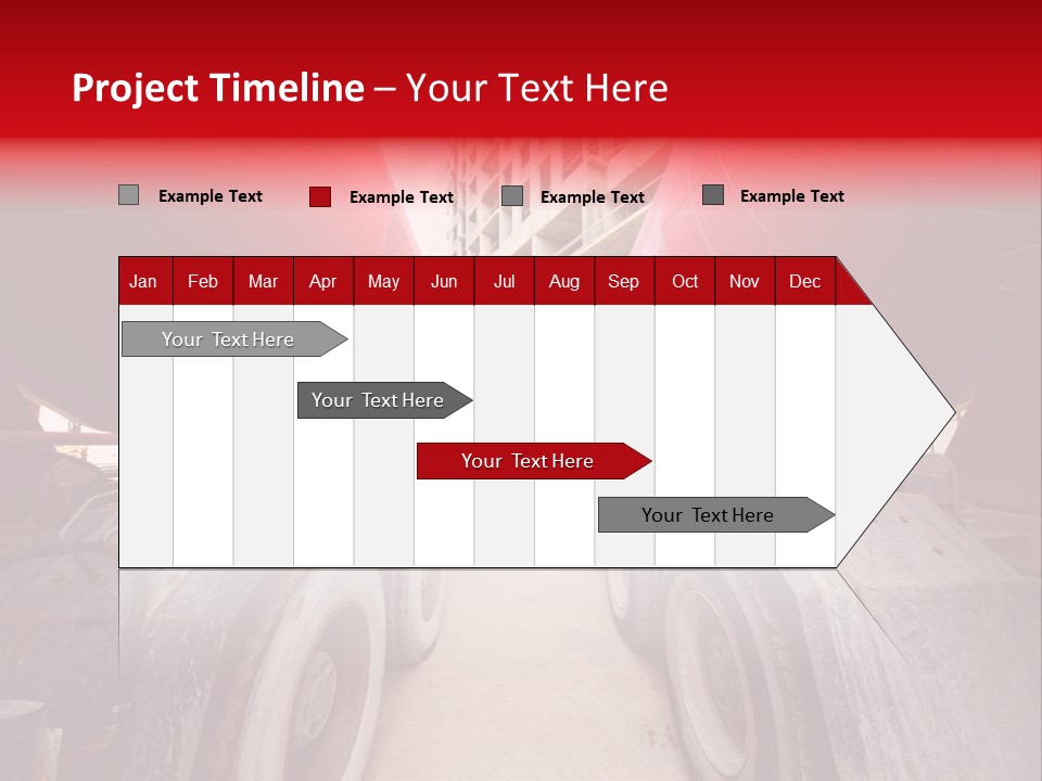 Two Industry Truck PowerPoint Template