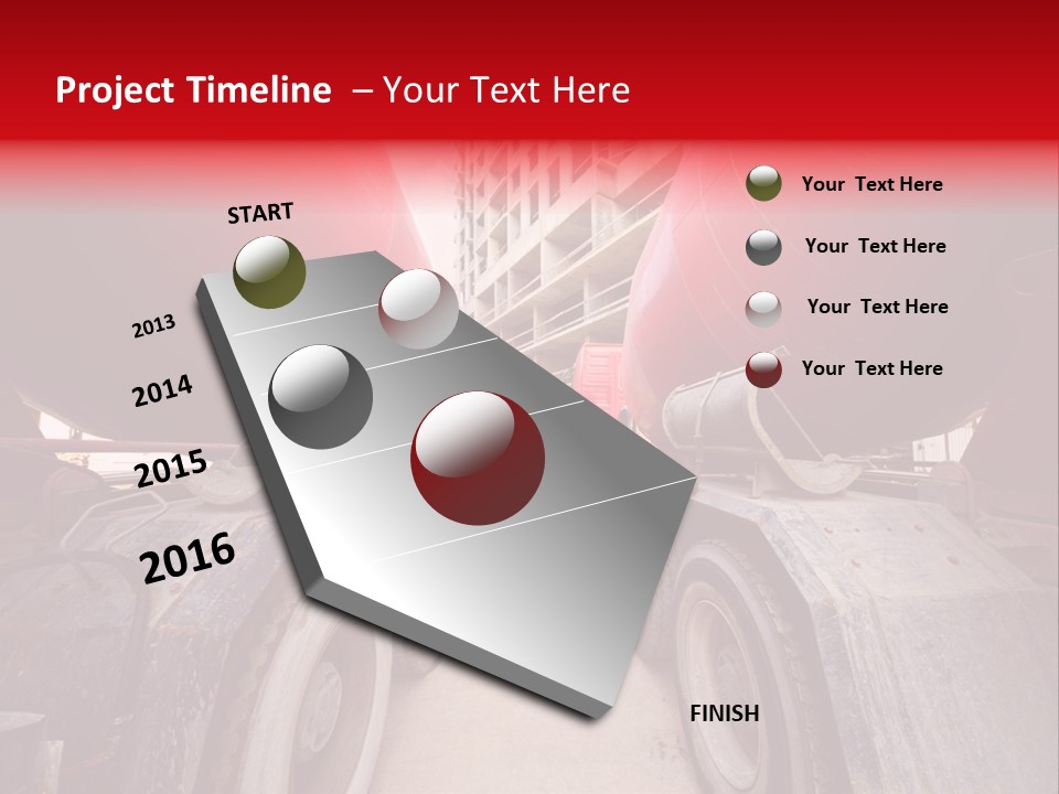 Two Industry Truck PowerPoint Template