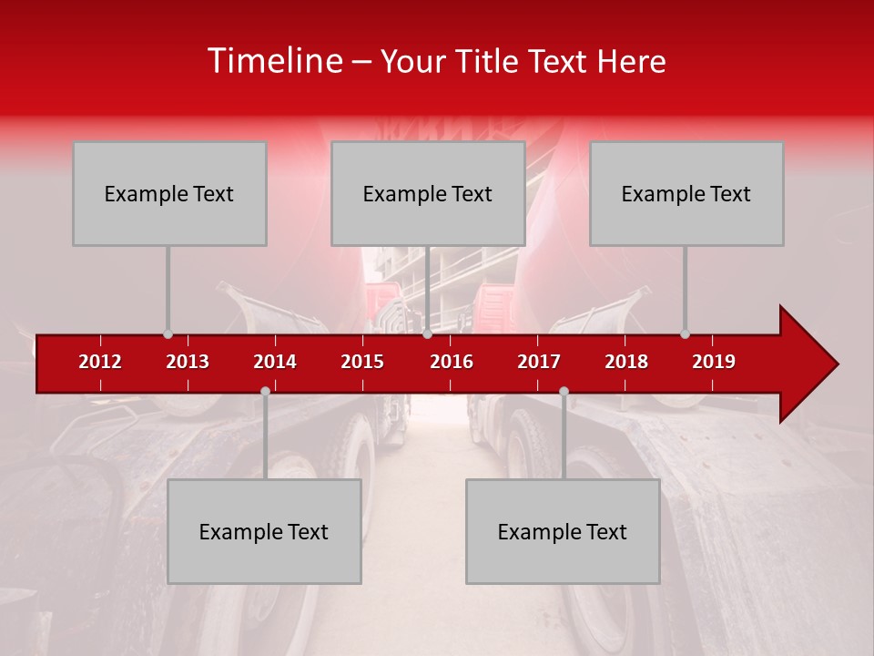 Two Industry Truck PowerPoint Template