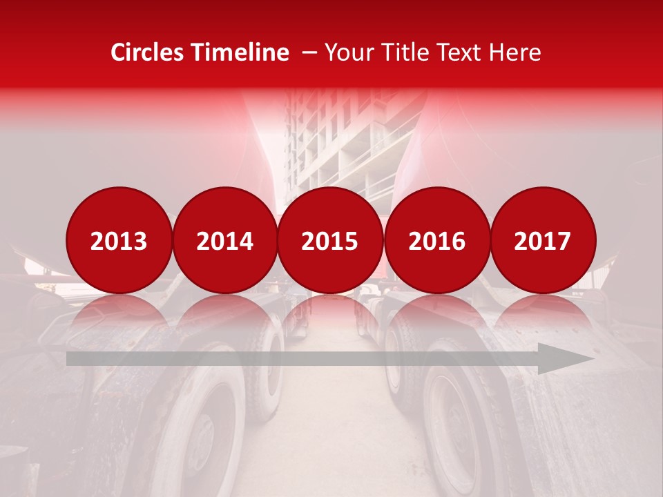 Two Industry Truck PowerPoint Template