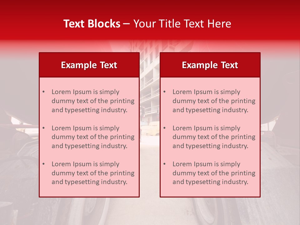 Two Industry Truck PowerPoint Template