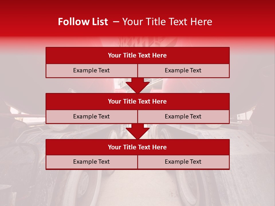 Two Industry Truck PowerPoint Template