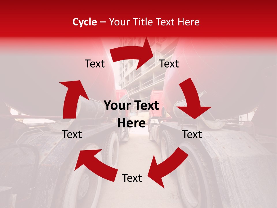 Two Industry Truck PowerPoint Template