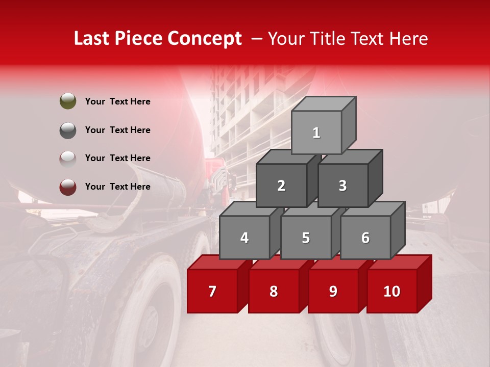 Two Industry Truck PowerPoint Template