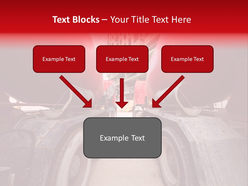 Two Industry Truck PowerPoint Template