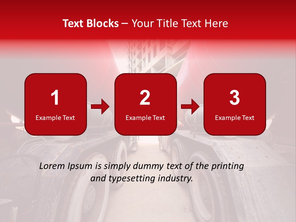 Two Industry Truck PowerPoint Template
