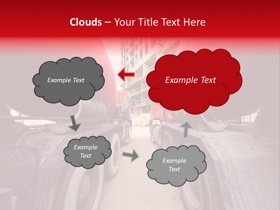 Two Industry Truck PowerPoint Template