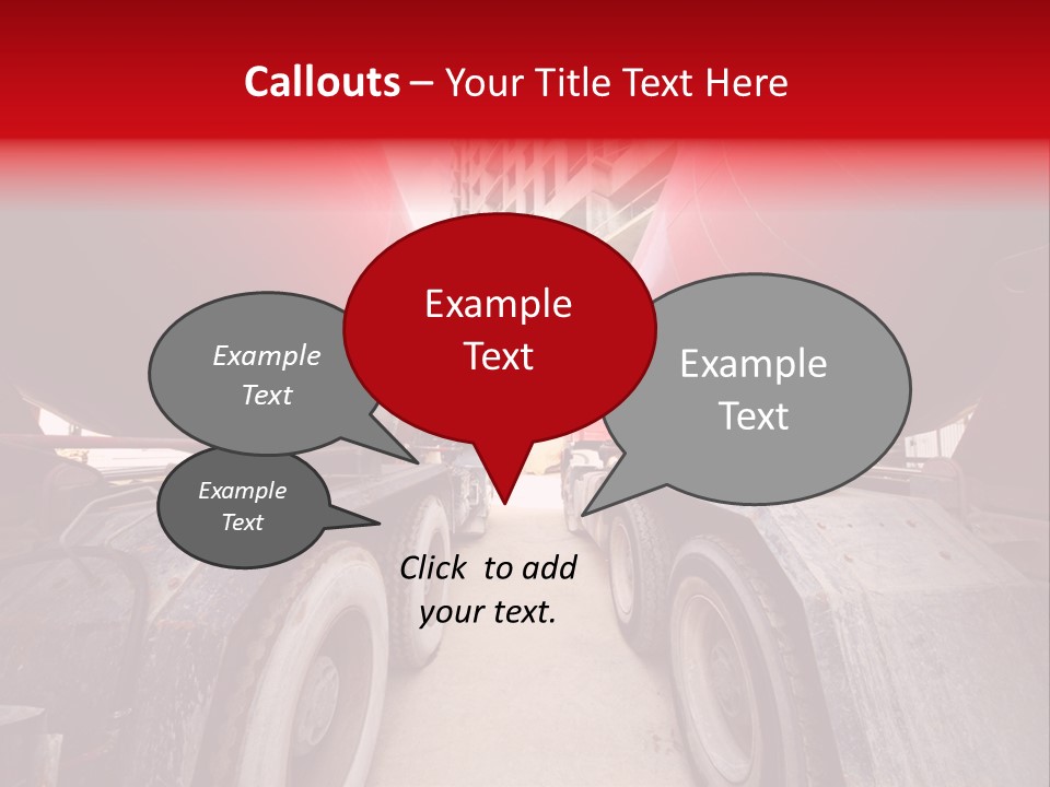 Two Industry Truck PowerPoint Template