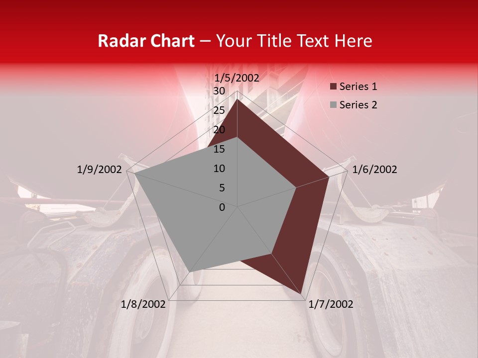 Two Industry Truck PowerPoint Template