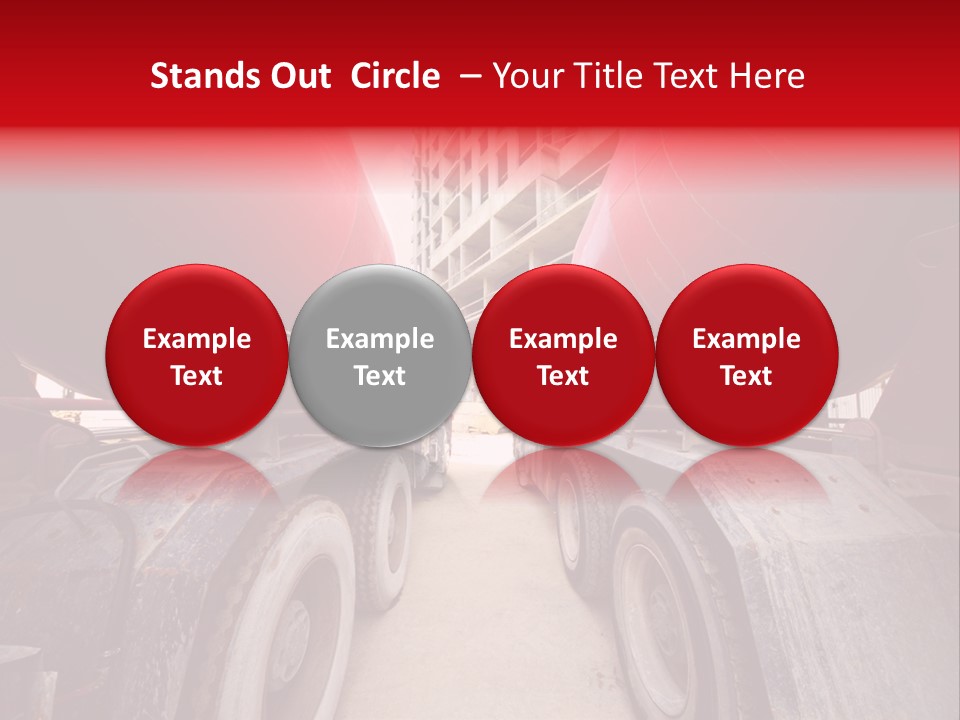 Two Industry Truck PowerPoint Template