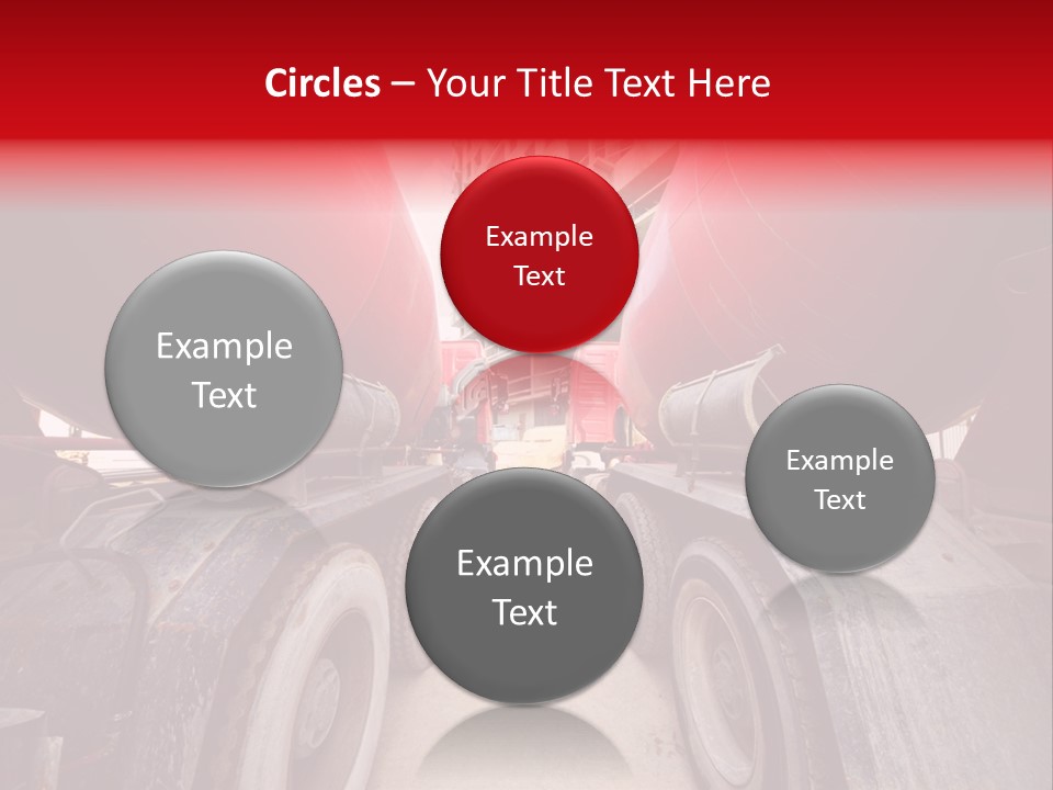 Two Industry Truck PowerPoint Template