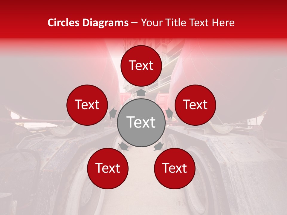 Two Industry Truck PowerPoint Template