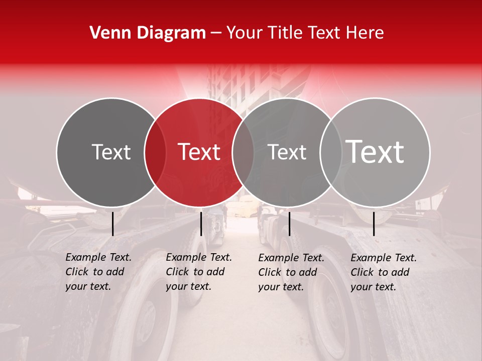 Two Industry Truck PowerPoint Template
