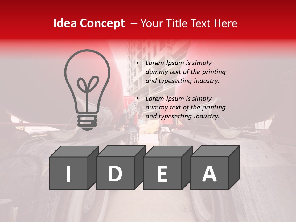 Two Industry Truck PowerPoint Template