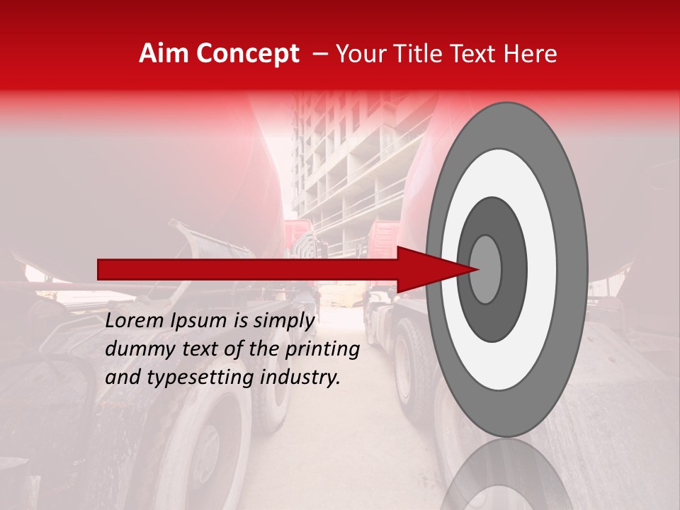 Two Industry Truck PowerPoint Template