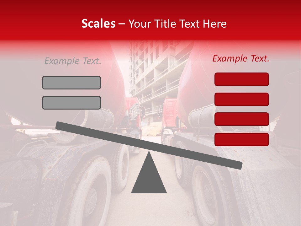 Two Industry Truck PowerPoint Template