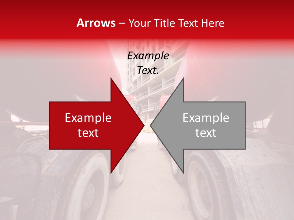 Two Industry Truck PowerPoint Template