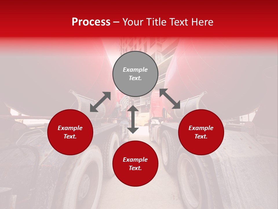 Two Industry Truck PowerPoint Template