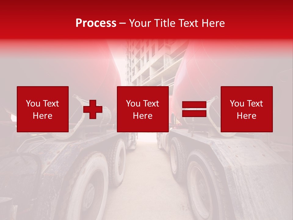 Two Industry Truck PowerPoint Template