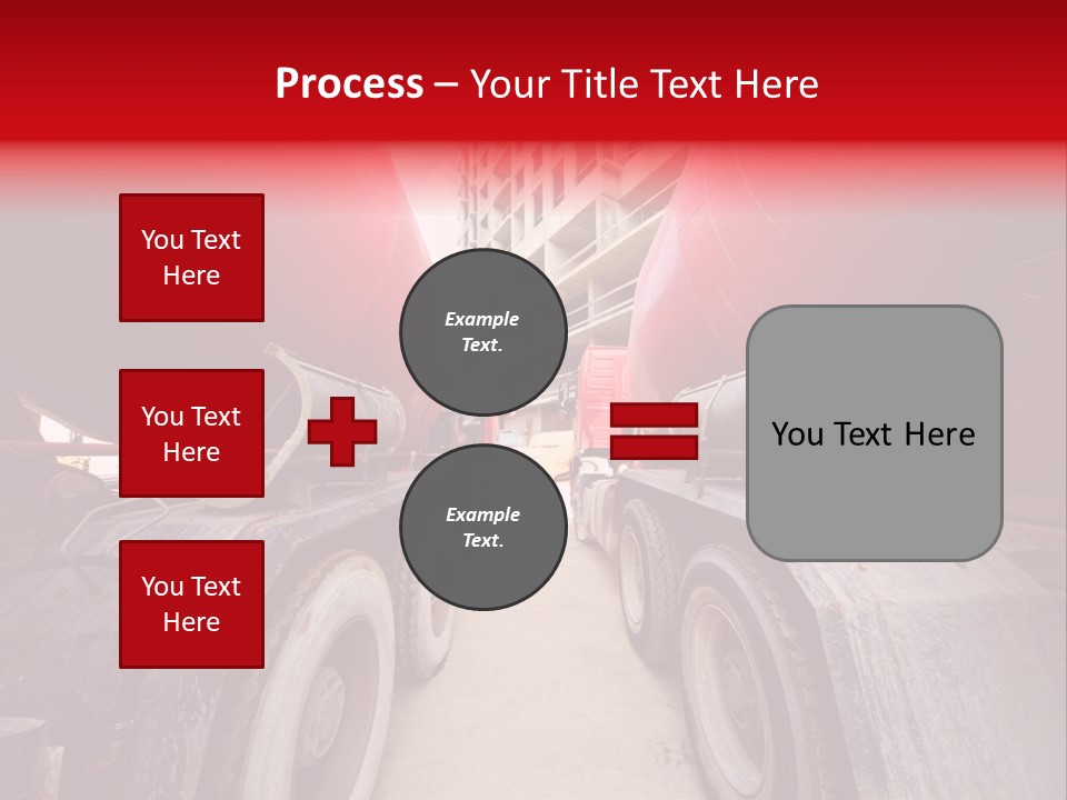 Two Industry Truck PowerPoint Template