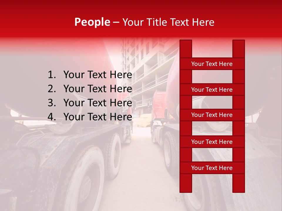 Two Industry Truck PowerPoint Template