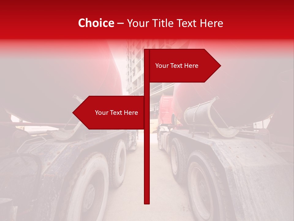 Two Industry Truck PowerPoint Template