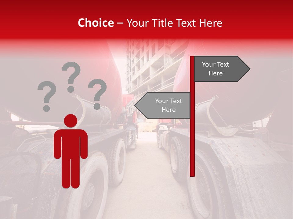 Two Industry Truck PowerPoint Template