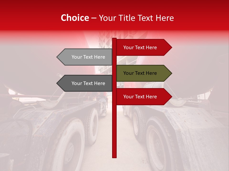 Two Industry Truck PowerPoint Template