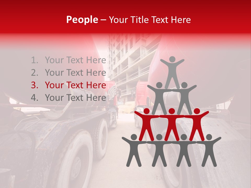 Two Industry Truck PowerPoint Template