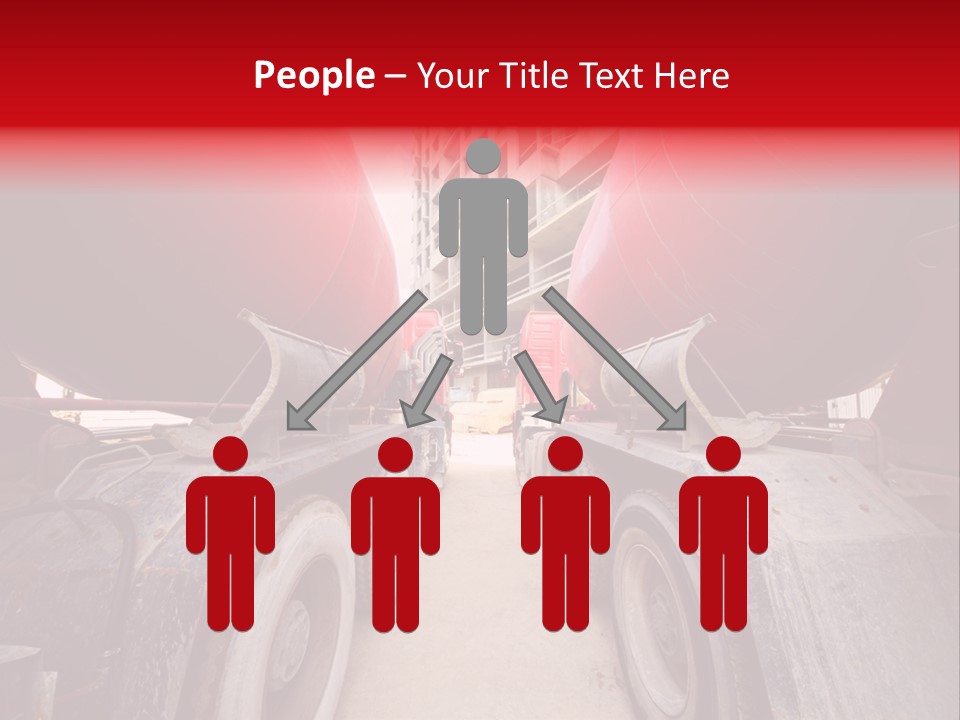 Two Industry Truck PowerPoint Template