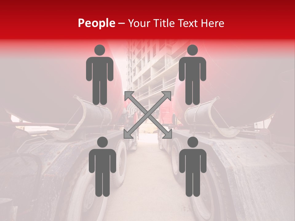 Two Industry Truck PowerPoint Template