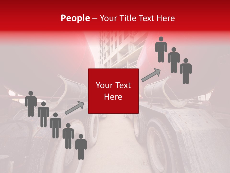 Two Industry Truck PowerPoint Template