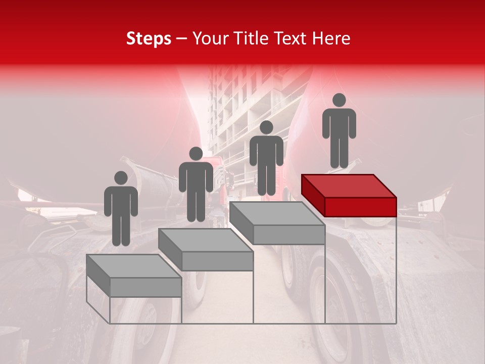 Two Industry Truck PowerPoint Template