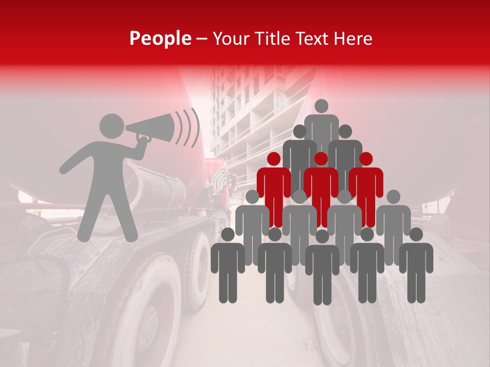 Two Industry Truck PowerPoint Template